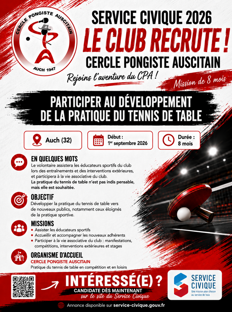 Service civique le CPA RECRUTE